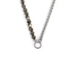 Hot Collana pietre pirite e catena sonaglio e rolò Collane
