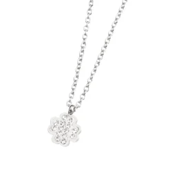 Discount Collana quadrifoglio con cristalli Collane
