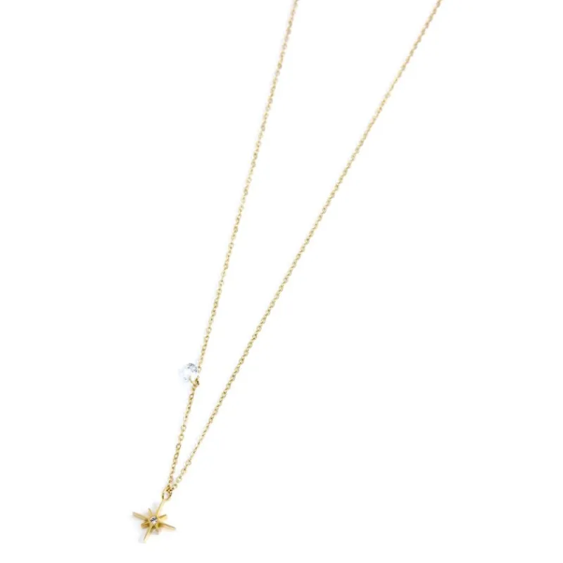 Discount Collana rosa dei venti pendente 10mm e zircone Collane