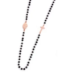 Fashion Collana rosario cristalli sfaccettati Collane