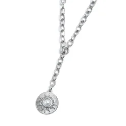 Hot Collana sole pendente con perla Collane