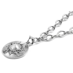 Hot Collana sole pendente con perla Collane