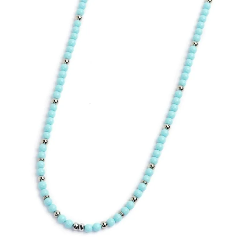 New Collana turchese sfaccettato Collane