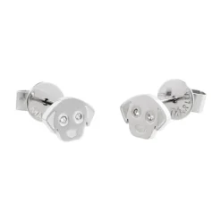Online Orecchini a lobo cane con cristalli Orecchini