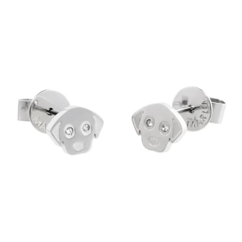 Online Orecchini a lobo cane con cristalli Orecchini