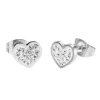 Online Orecchini a lobo cuore con cristalli Orecchini