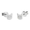 Hot Orecchini a lobo gatto con cristalli Orecchini