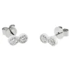Outlet Orecchini a lobo infinito con cristalli Orecchini