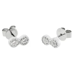 Outlet Orecchini a lobo infinito con cristalli Orecchini