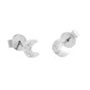 Discount Orecchini a lobo luna con cristalli Orecchini