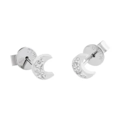 Discount Orecchini a lobo luna con cristalli Orecchini