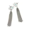Discount Orecchini cuore con nappa pendente Orecchini