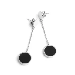New Orecchini pendenti con acrilico nero Orecchini