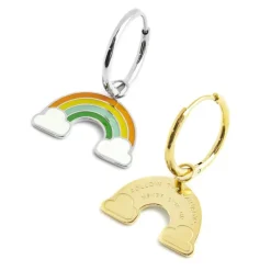Online Orecchino a cerchio arcobaleno Orecchini