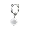 Discount Orecchino a cerchio 1,4cm con perla pendente Orecchini