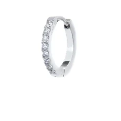 Clearance Orecchino a cerchio 1,6cm con zirconi Orecchini