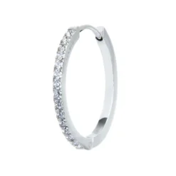 New Orecchino a cerchio 2,4cm con zirconi Orecchini