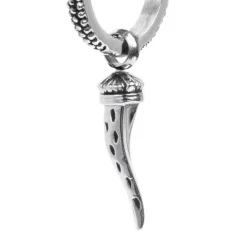 Clearance Orecchino a cerchio con corno pendente Orecchini