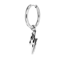 Sale Orecchino a cerchio con fulmine pendente Orecchini