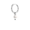 Fashion Orecchino a cerchio con perla pendente Orecchini