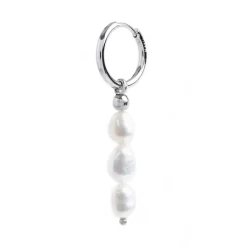 Clearance Orecchino a cerchio con perle pendenti Orecchini