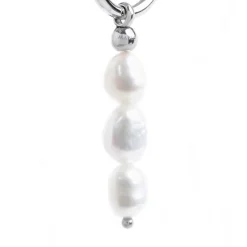 Clearance Orecchino a cerchio con perle pendenti Orecchini
