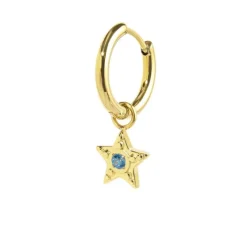 Fashion Orecchino a cerchio con stella pendente Orecchini