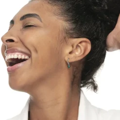 Discount Orecchino a cerchio con sfera pendente Orecchini