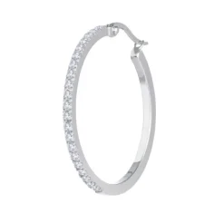 Fashion Orecchino a cerchio 32mm con zirconi Orecchini