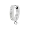 Fashion Orecchino a cerchio 11mm con anello per charm Orecchini