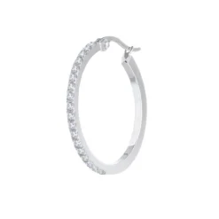 Hot Orecchino a cerchio 28,50mm con zirconi Orecchini
