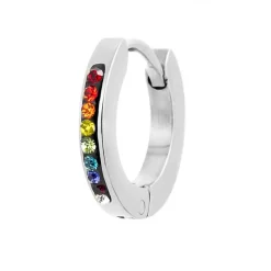 Sale Orecchino a cerchio 14mm con cristalli Orecchini