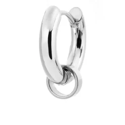 Hot Orecchino a cerchio 16mm con anello per charm Orecchini