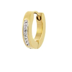 Hot Orecchino a cerchio 11mm con cristalli Orecchini