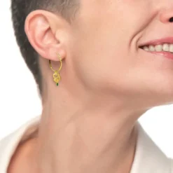 New Orecchino a cerchio serpente con zircone Orecchini