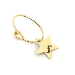 New Orecchino a cerchio stella lucky Orecchini
