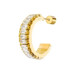 Discount Orecchino a cerchio tennis zirconi baguette Orecchini