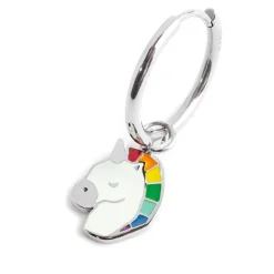 Discount Orecchino a cerchio unicorno Orecchini
