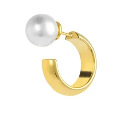 Clearance Orecchino a lobo a cerchietto 1,5cm con chiusura perla Orecchini