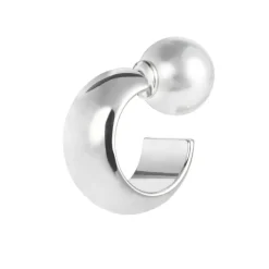 Hot Orecchino a lobo a cerchietto 1,8cm con chiusura perla Orecchini