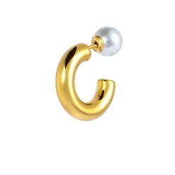 Discount Orecchino a lobo a cerchietto 1,9cm con chiusura perla Orecchini
