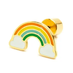 Hot Orecchino a lobo arcobaleno Orecchini