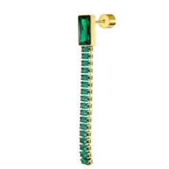 Fashion Orecchino a lobo catena tennis baguette Orecchini