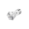 Clearance Orecchino a lobo con zircone 6mm Orecchini