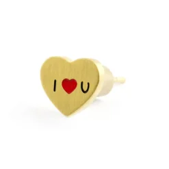 Fashion Orecchino a lobo cuore love Orecchini