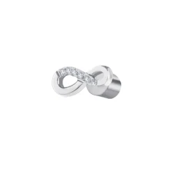 Discount Orecchino a lobo infinito con zirconi bianchi Orecchini