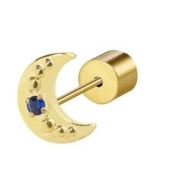 Hot Orecchino a lobo luna con zircone Orecchini