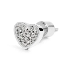 Best Orecchino cuore con cristalli Orecchini
