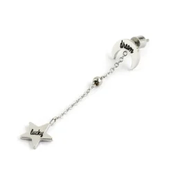 Outlet Orecchino luna con pendente stella Orecchini