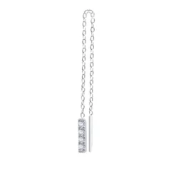 Online Orecchino pendente catena cutting cross e pendente con zirconi Orecchini